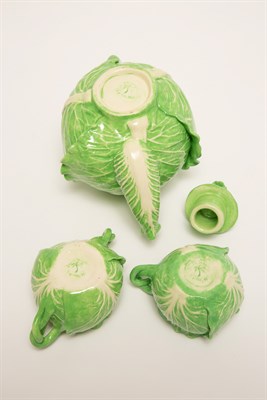 Lot 1057 - Dodie Thayer Glazed Ceramic Lettuce Ware Three-...