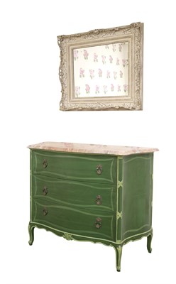Lot 1091 - Rococo Style Painted Wood Serpentine Chest of...
