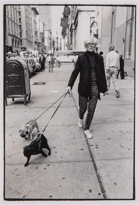 Lot 1152 - ARI MARCOPOULOS Andy Warhol with Pugs, 1986....