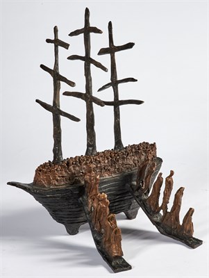 Lot 67A - John Behan Irish, b. 1938 Arrival Signed J...