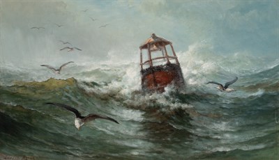 Lot 26 - Edward Moran American, 1829-1901 Buoy Signed...