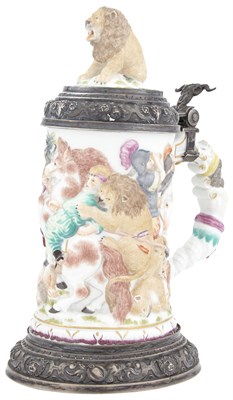 Lot 183 - Silver Plate Mounted Capodimonte Porcelain...