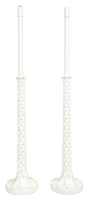 Lot 327 - Pair of Mid Century Style White Painted...