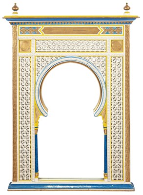 Lot 162 - Islamic Style Carved, Gilt and Painted Wood...