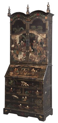 Lot 280 - Queen Anne Style Faux Coromandel Lacquer...