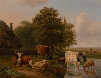 Lot 27 - Attributed William Arnold Porter Cows in a...