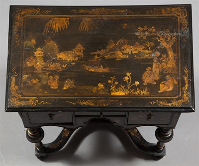 Lot 77 - William III Style Black-Japanned and...