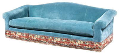 Lot 20 - Blue Velvet-Upholstered Sofa Height 38 inches,...