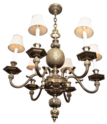 Lot 95 - Louis XIV Style Bronzed-Metal Six-Light...