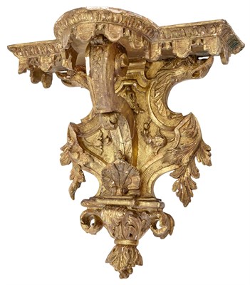 Lot 54 - Régence Giltwood Wall Bracket Circa 1725 The...