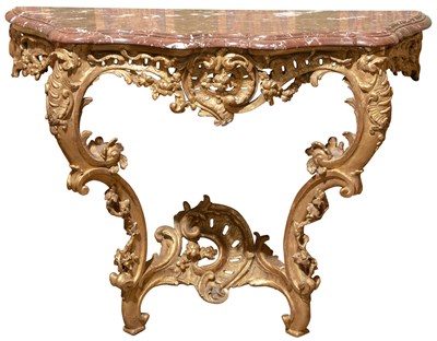 Lot 506 - Louis XV Giltwood Console Mid 18th century The...