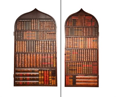 Lot 85 - Pair of Victorian Fruitwood and Leather-Lined...