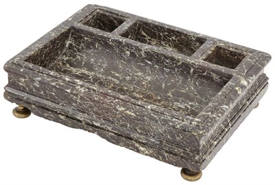 Lot 83 - Régence Marble Encrier Second quarter 18th...