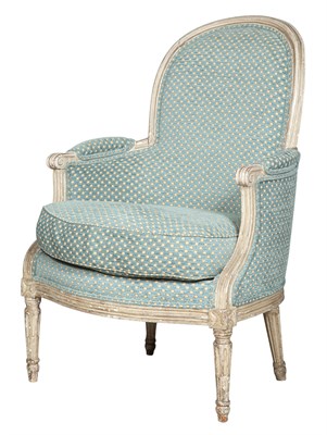 Lot 35 - Louis XVI Painted Bergère en Cabriolet Last...