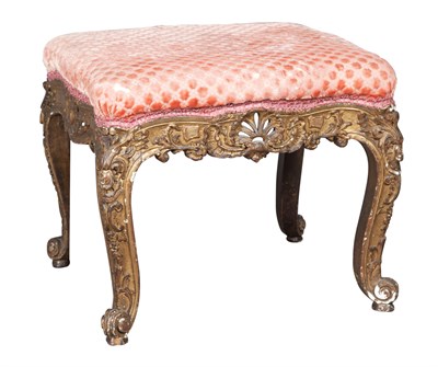 Lot 131 - Louis XV Style Giltwood Stool 19th Century...