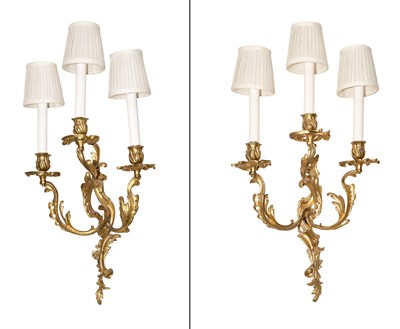 Lot 23 - Pair of Louis XV Style Gilt-Bronze...