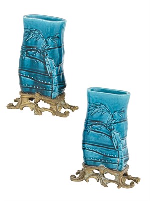 Lot 51 - Pair of Chinese Turquoise Glazed Porcelain...
