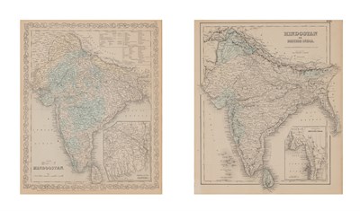Lot 78 - [MAPS]Two framed maps of India. Two maps...