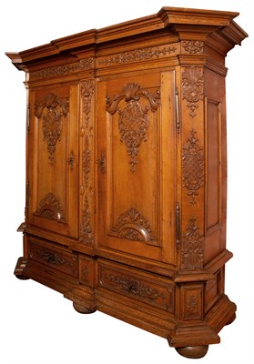 Lot 152 - Régence Oak Armoire Circa 1725 The massive...