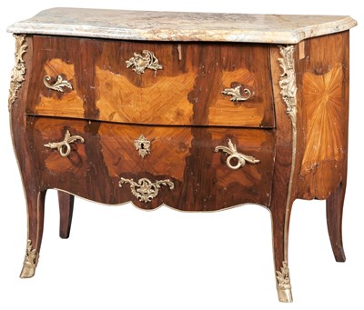 Lot 134 - Louis XV Style Marquetry Commode The...