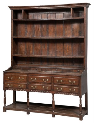 Lot 121 - Welsh Oak Joined High Dresser Second half 18th...