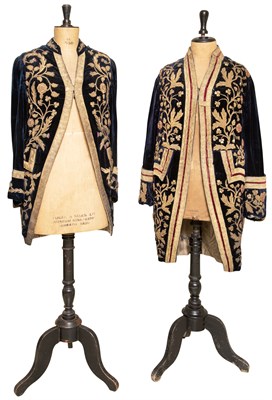 Lot 141 - Two Gilt-Metal Thread-Embroidered Velvet...
