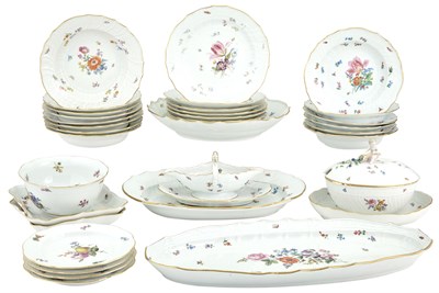Lot 120 - Assembled Meissen Porcelain Table Service...