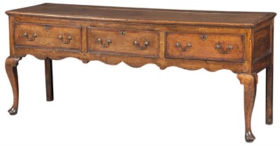 Lot 141 - George II Oak Dresser Base Mid-18th century...