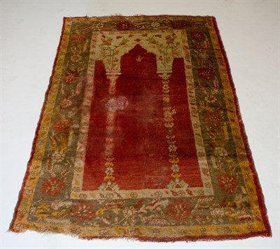 Lot 324 - Angora Prayer Rug West Anatolia, last quarter...