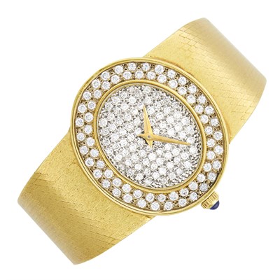 Lot 7 - Gold and Diamond Wristwatch