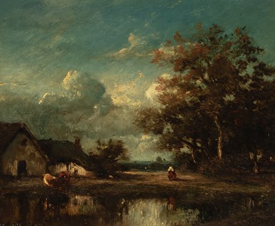 Lot 84 - Jules Dupre French, 1811-1889 Paysage au...