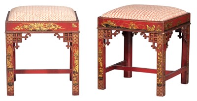 Lot 654 - Pair of George III Style Chinoiserie-Decorated...