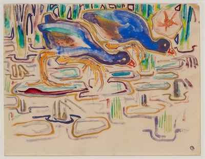Lot 100 - Walter Anderson American, 1903-1965 Two Purple...