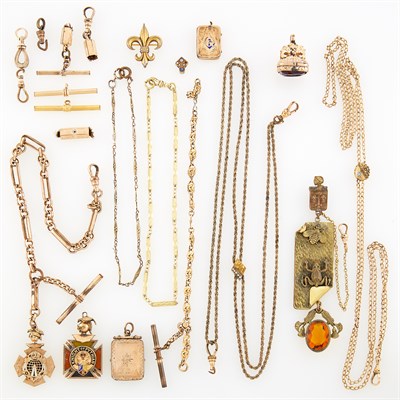 Lot 1227 - Group of Gold-Filled Watch Accessories