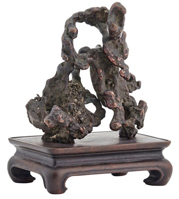 Lot 91 - A Chinese Bronze Scholar's Rock Of diminutive...