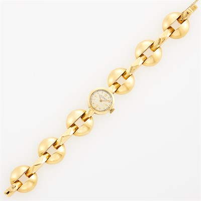 Lot 1004 - Jules Jurgensen Gold Bracelet-Watch