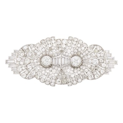 Lot 161 - Platinum and Diamond Brooch