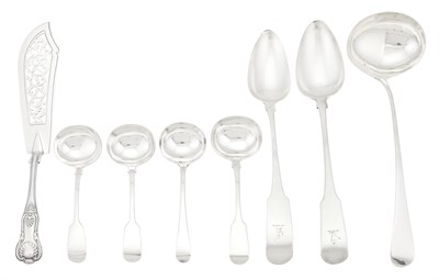 Lot 188 - Group of George III/Victorian Sterling Silver...