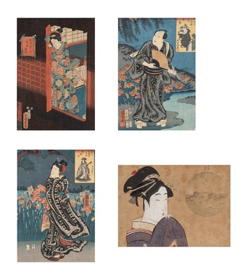 Lot 320 - Four Utagawa School Prints Late Edo Period...