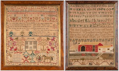 Lot 254 - Needlework Sampler Worked by Margaret, circa...