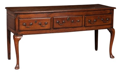 Lot 238 - English Fruitwood and Beechwood Dresser Base...