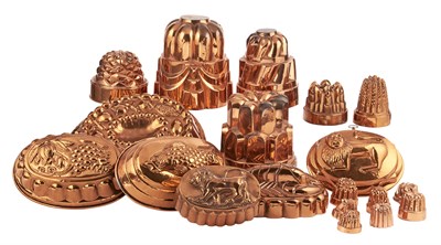 Lot 260 - Group of Copper Food Molds Of various domed...
