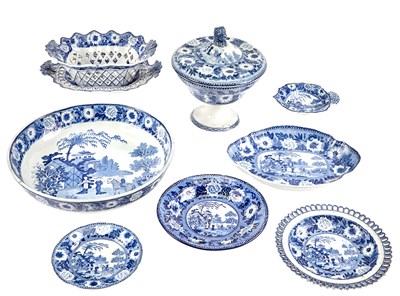 Lot 223 - Staffordshire Blue and White Transfer...
