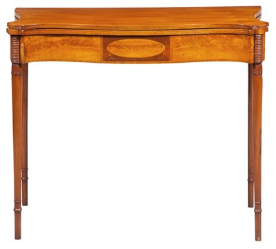 Lot 255 - Federal Inlaid Mahogany Fold-Over Card Table...