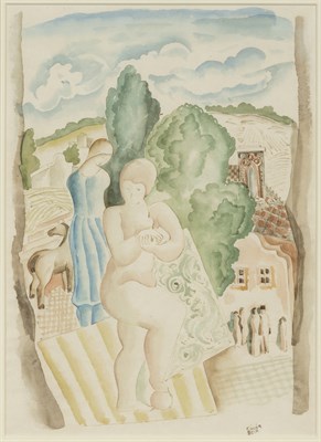 Lot 17 - Bela Kadar Hungarian, 1877-1955 Jeune femme à...