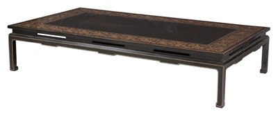 Lot 256 - Chinese Gilt Decorated Black Lacquer Low Table...