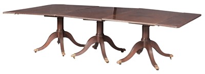 Lot 143 - Mahogany Triple-Pedestal Dining Table