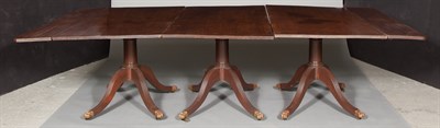 Lot 143 - Mahogany Triple-Pedestal Dining Table