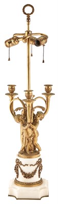 Lot 156 - Louis XVI Style Gilt-Bronze and White Marble...
