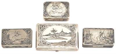 Lot 320 - Group of Three Russian Silver-Gilt and Niello...